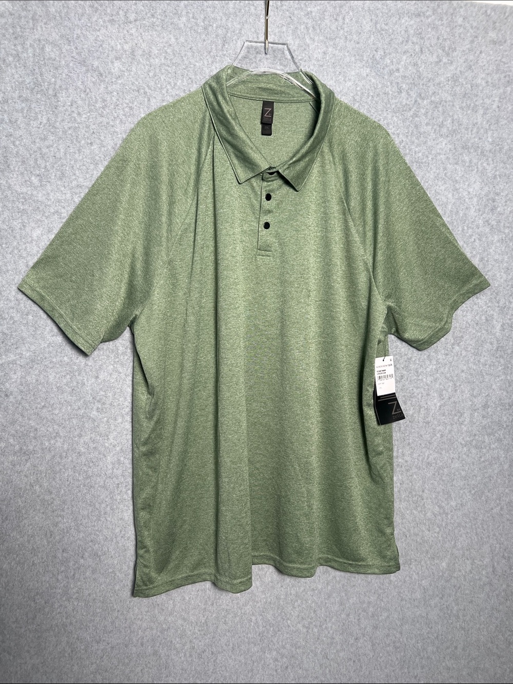 Z by Zelle Zipline Raglan 3-Snap Short Sleeve Polo NWT SZ 2X